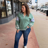 Color Block & Stripe Knit Top