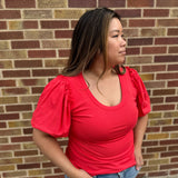 Bubble Sleeve Top