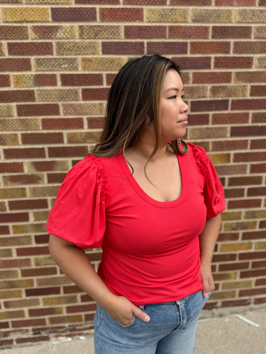 Bubble Sleeve Top