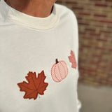 Long Sleeve Fall Patch Work Sweatshirt
