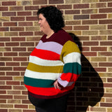 Plus Multi Color Knit Sweater