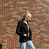 Washed Black Utility Denim Jacket