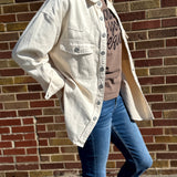 Off White Oversized Denim Shirt