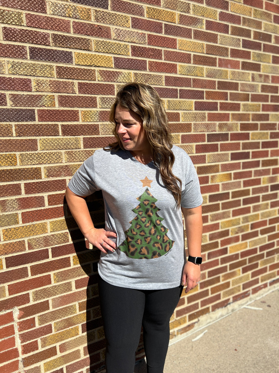 Leopard Christmas Tree Tee