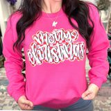 Merry Christmas Checkered Graphic Crewneck