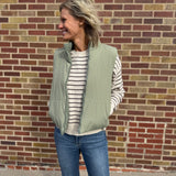 Corduroy Reversible Puffer Vest