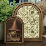 Arch Top Green Bug/Botanical Sign 8.25x11"