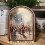 Arch Top Patriotic Band Sign 6x8"