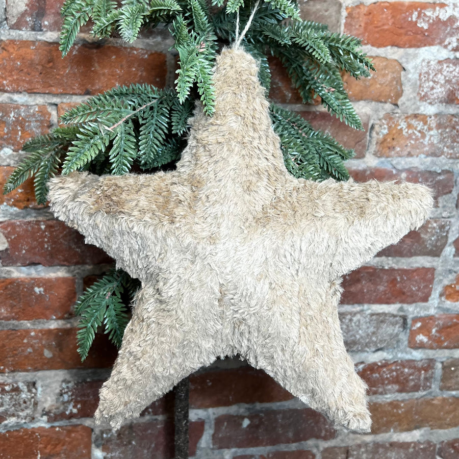 Brown Fabric Star Ornament
