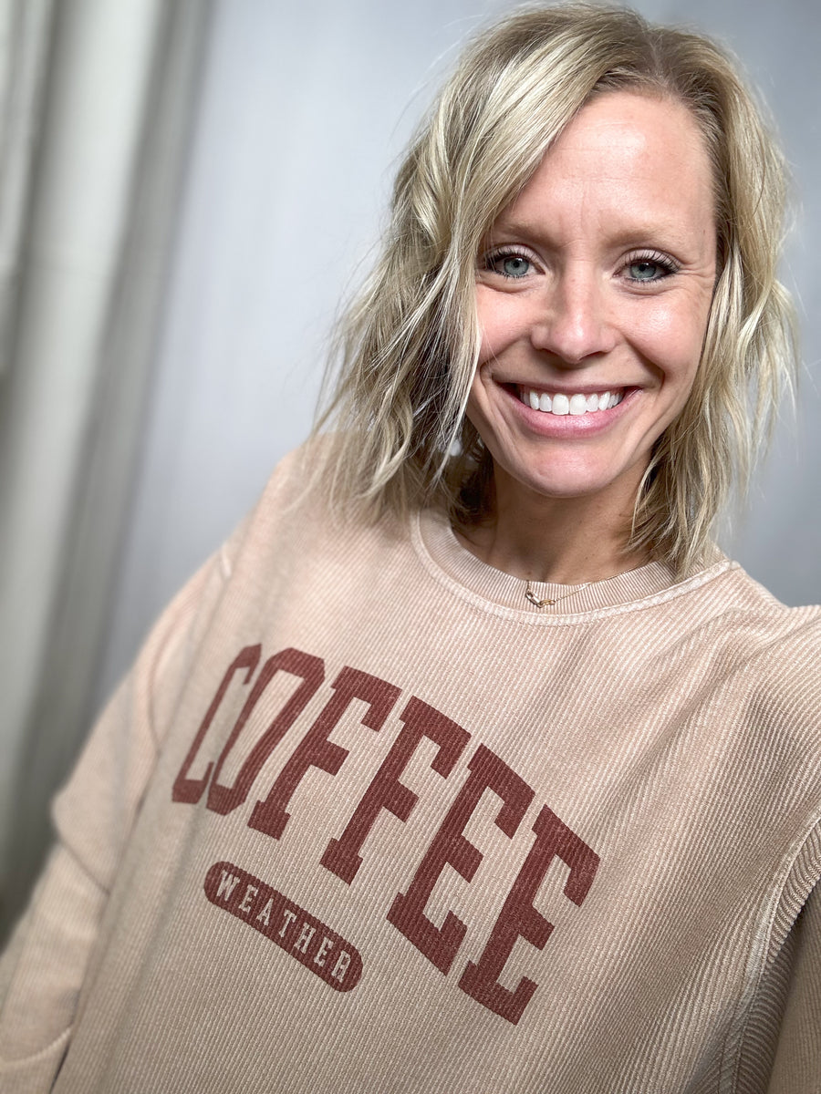 Coffee Weather Thermal Vintage Pullover