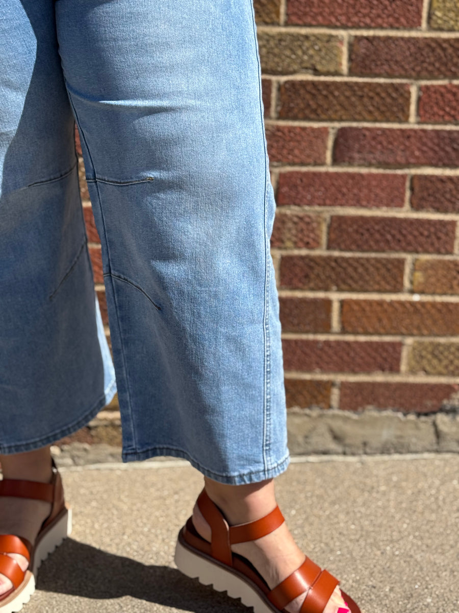 Vintage Denim Barrel Overalls