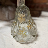Glass Floral Gourd 8”
