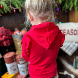 Girls Ruffle Hoodie