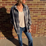 Plaid Jacket w/Front Pocket