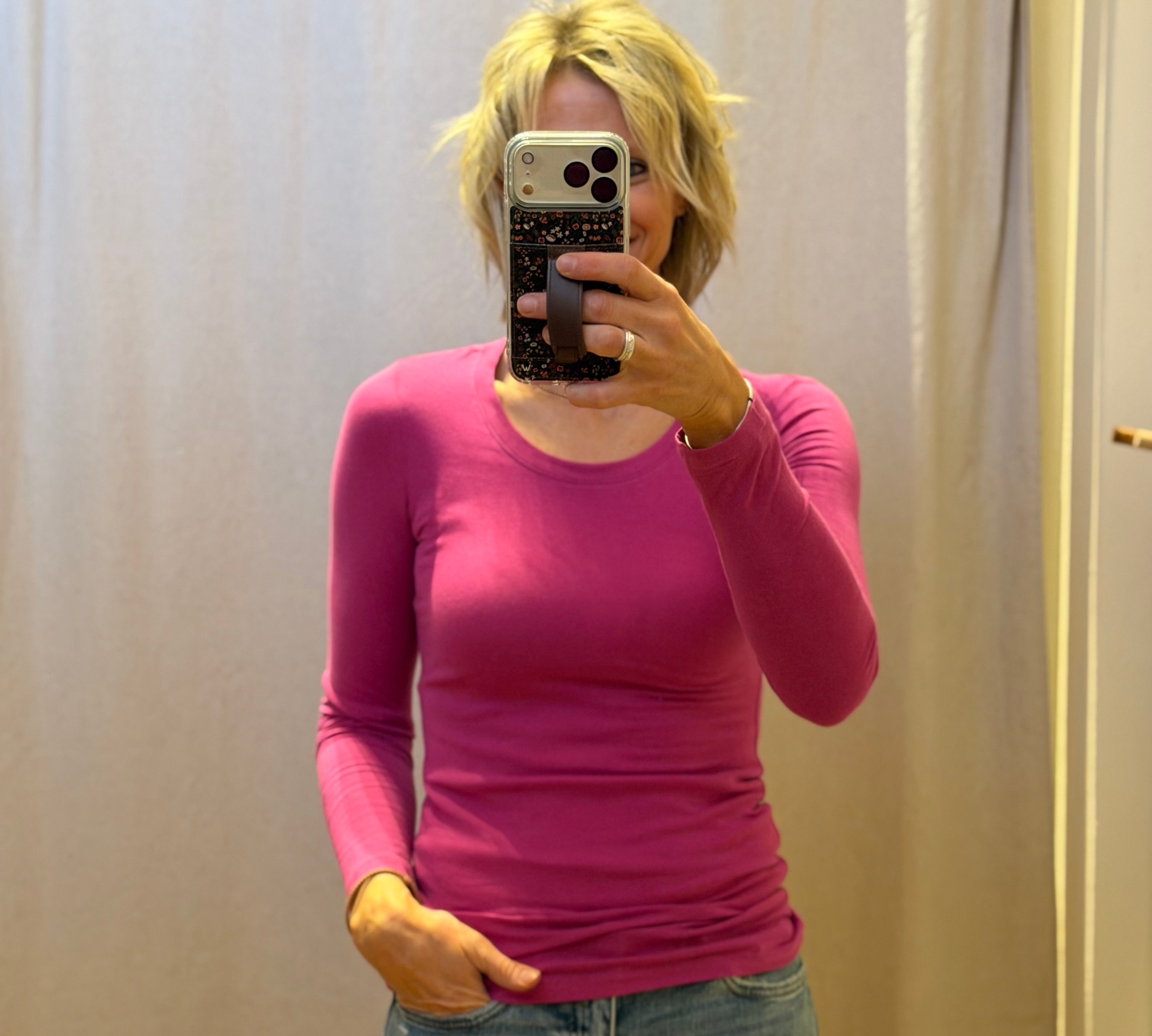 Round Neck Long Sleeve Basic Top