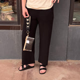 Modal Scuba Cropped Wide Leg Pant