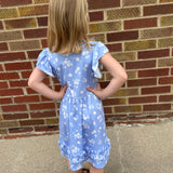 Girls Periwinkle Dainty Flower Dress