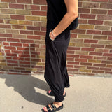 Viscose Cropped Wide Leg Pant