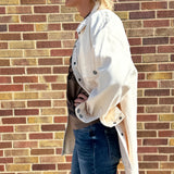 Off White Oversized Denim Shirt