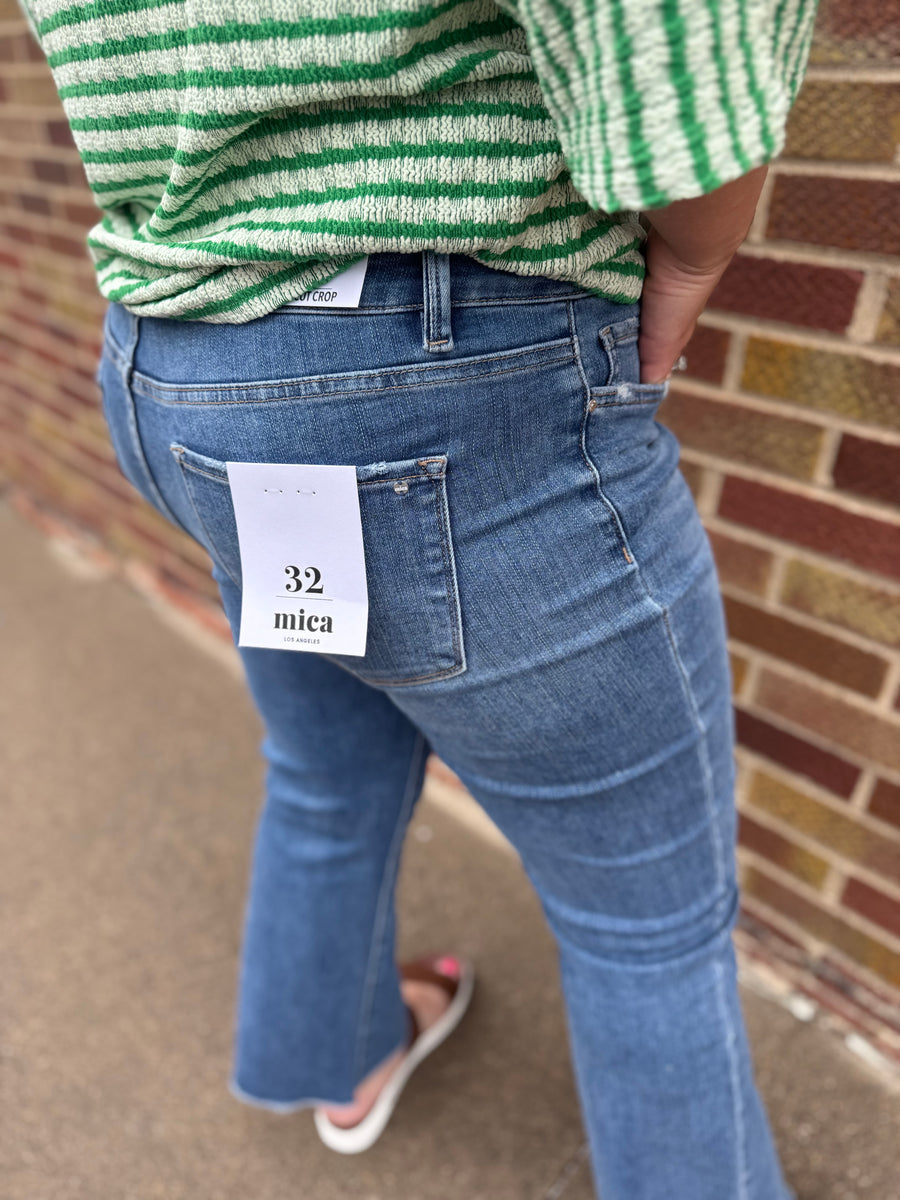 Mid Rise Boot Cut Crop Mica Jean