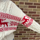 Christmas Pattern Cable Knit Sweater