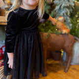 Kids Black Velvet Tutu Dress