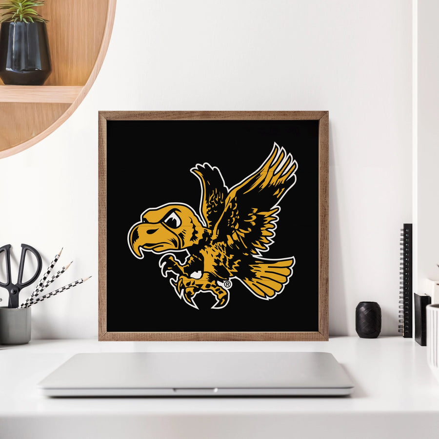 Black Vintage Flying Herky 12x12