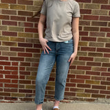 Round Neck Jersey Short Sleeve Top