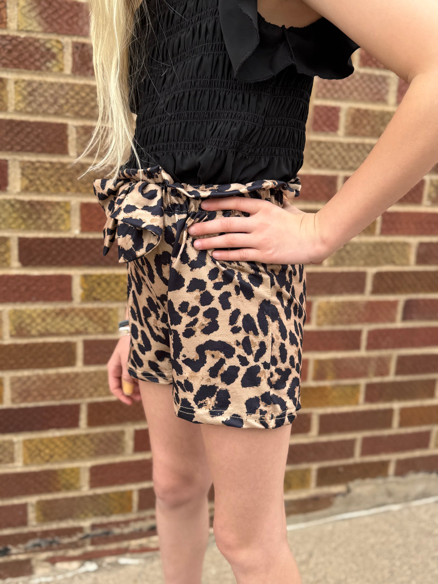 Girls Leopard Shorts