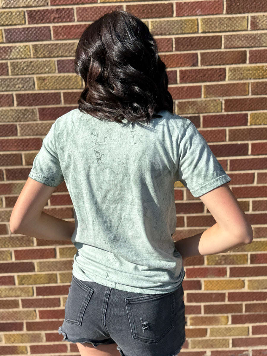 Splatter Puff Print Wolves Tee