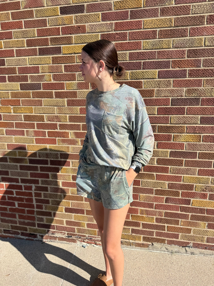 Camo Knit Shorts