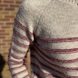 Chunky Striped Half Button Pullover Sweater