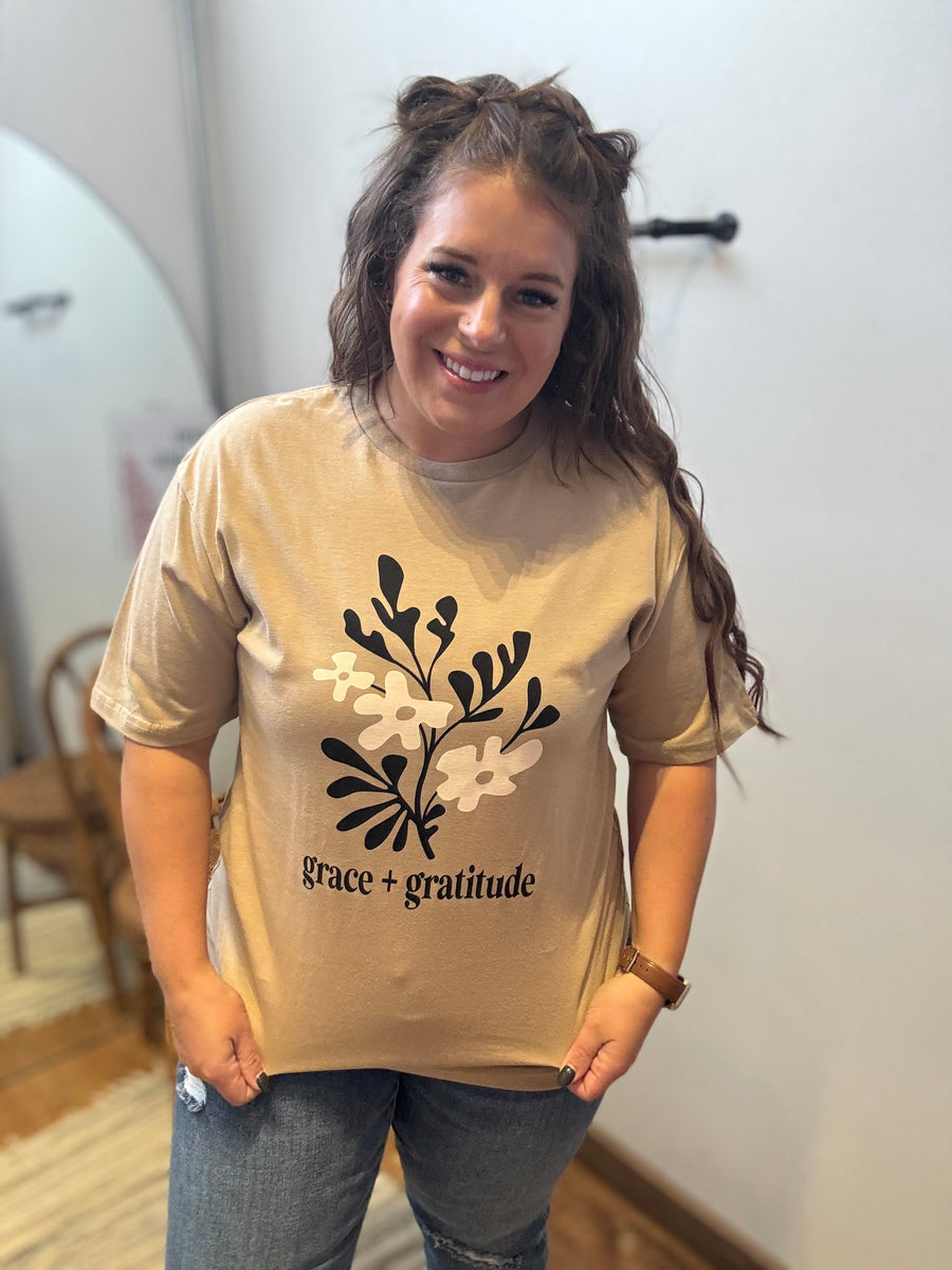 Grace & Gratitude Floral Tee