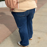 Vervet Plus Size Tummy Control Mid Rise Wide Leg Jeans