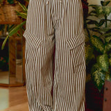 Barrel Pant w/Brown Stripe Detail