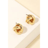 Metallic Knot Stud Earring