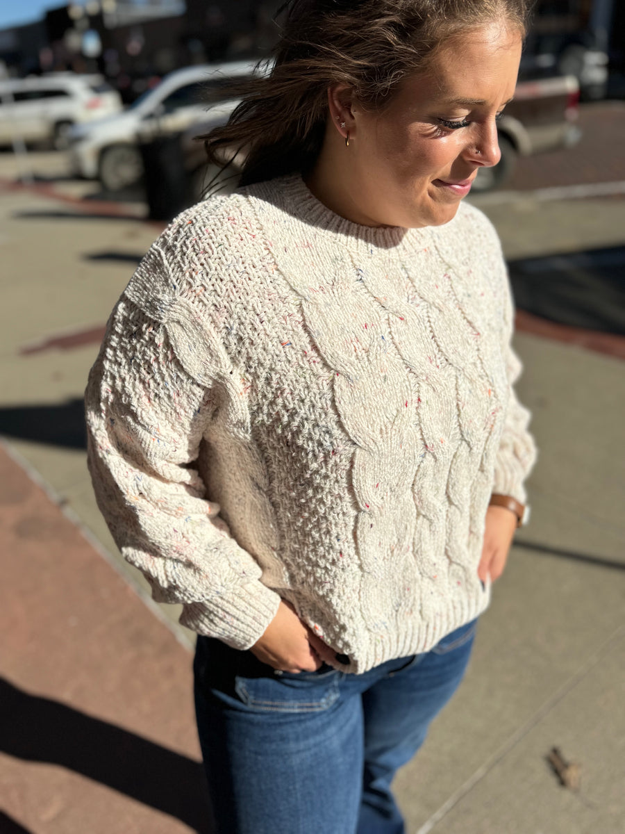 Cable Knit Sweater Top