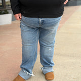 Vervet Plus Tummy Control Mid Rise Cuff Straight Jeans