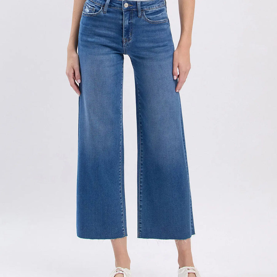 High Rise Crop Wide Vervet Jeans