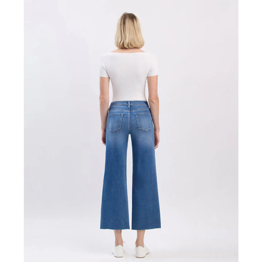 High Rise Crop Wide Vervet Jeans