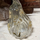 Glass Floral Gourd 8”