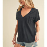 Zoie V-Neck Short Sleeve Top