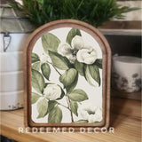 Arched Floral Branch Sign 8.25x11"