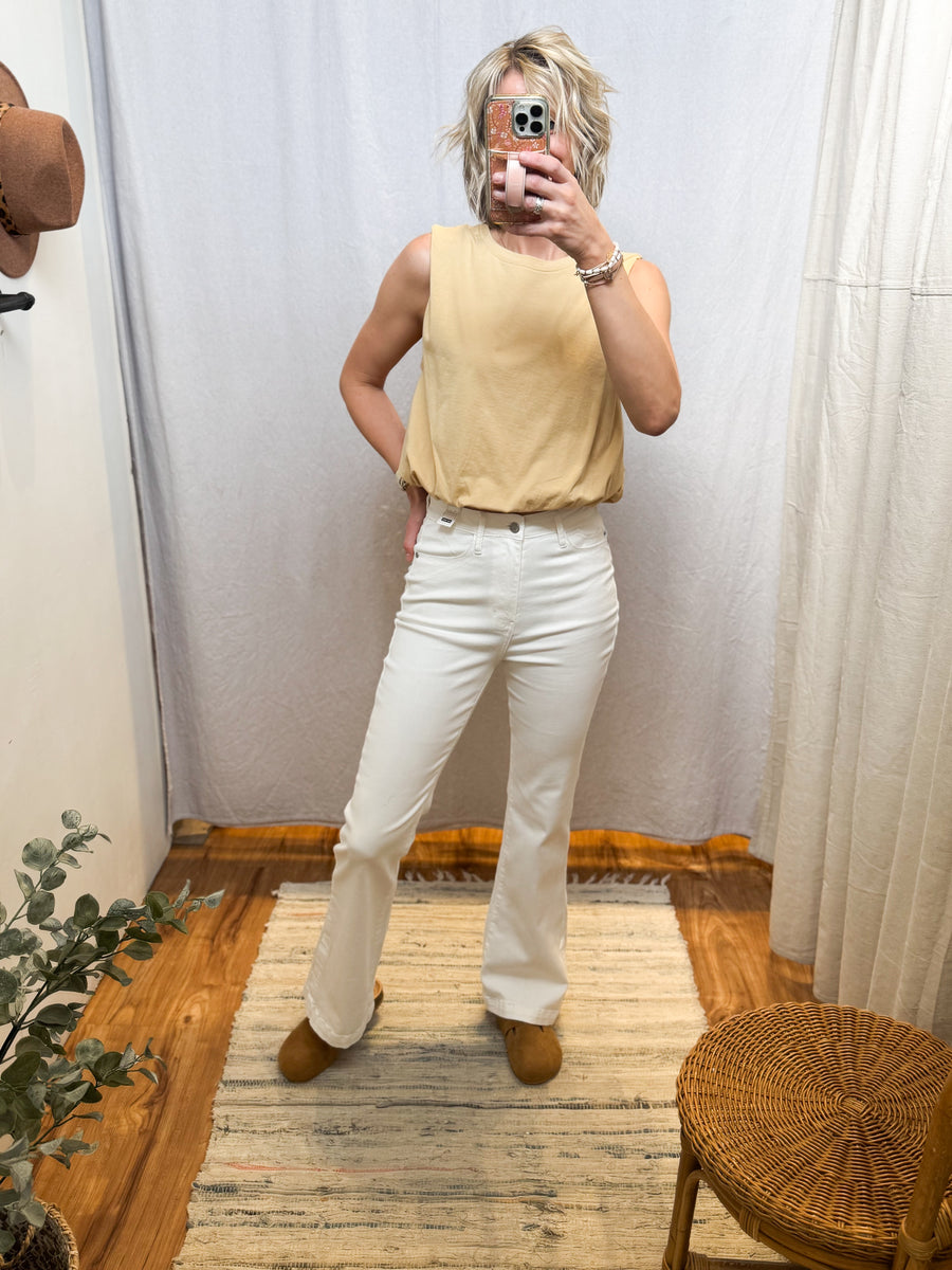 White Slim Bootcut Judy Blues