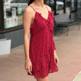 Ruffled Dotted Mini Dress