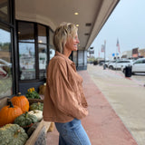 Camel Mineral Wash Twill Oversize Jacket