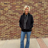 French Terry Fleece Piping Hoodie
