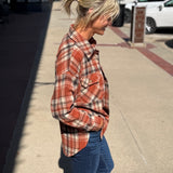 Brushed Button Down Top w/Chest Pockets