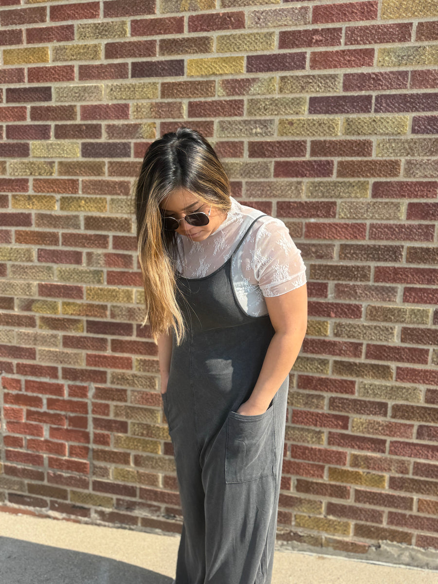 Washed Knit Lounge Jumpsuit