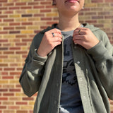 Oversized Snap Down Hooded Cardigan
